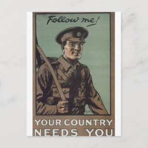 Folge mir! (1914)_Propaganda-Poster Postkarte