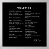 Folge mir einer inspirierenden Poster-Dekoration Poster (Vorne)