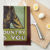 Folge mir! ~ Ihr Land braucht Sie Geschirrtuch (Viertel Falte)