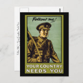 Folge mir! ~ Ihr Land braucht Sie Postkarte (Vorne/Hinten)