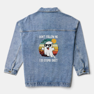 Folge mir nicht, ich mache blöde Tücher Geister Gr Jeansjacke