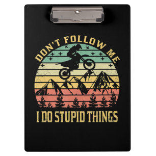 Folge mir nicht Vintage-Geschenk für Biker Klemmbrett