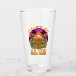 Folge mir zur Tiki-Bar Hawaiian Luau Party  Glas