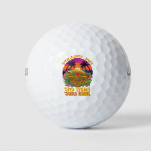 Folge mir zur Tiki-Bar Hawaiian Luau Party Golfball