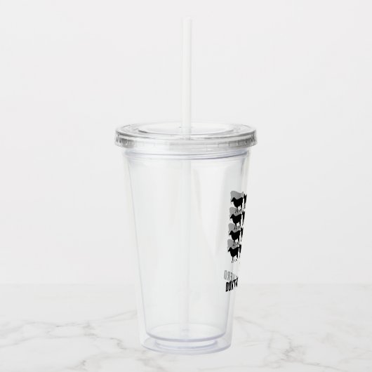 Folge nicht der Herde der Schafe - Sei selbst! Acryltrinkbecher (Rechts)