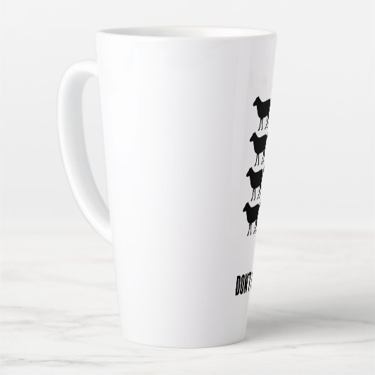 Folge nicht der Herde der Schafe - Sei selbst! Milchtasse (Linke Ecke)