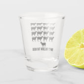 Folge nicht der Herde der Schafe - Sei selbst! Schnapsglas (Rückseite)