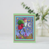 FOLGE ST. NICK-TIPTOS AUF ROOFTOPS MIT SPIELBAND POSTKARTE (Stehend Vorderseite)