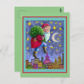 FOLGE ST. NICK-TIPTOS AUF ROOFTOPS MIT SPIELBAND POSTKARTE (Vorne/Hinten)