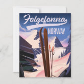 Folgefonna norway Ski Poster. (Vorderseite)