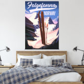 Folgefonna norway Ski Poster. Leinwanddruck (Insitu (Schlafzimmer))