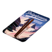 Folgefonna norway Ski Poster. Magnet (Linke Seite)