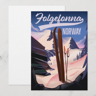 Folgefonna Norwegen Skiposter. Einladung