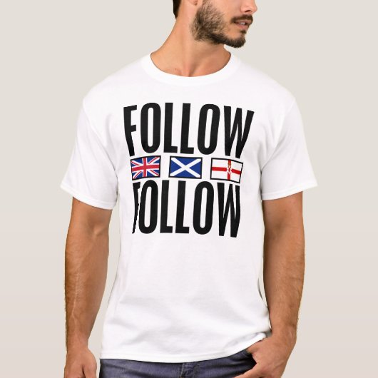 Folgen Sie 3 Flaggen T-Shirt (Vorderseite)