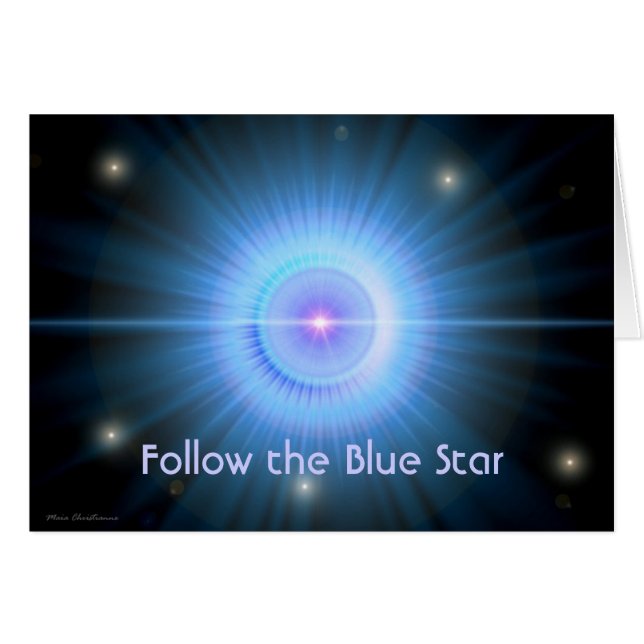 Folgen Sie dem blauer Stern ZUHAUSE (Vorderseite (Horizontal))