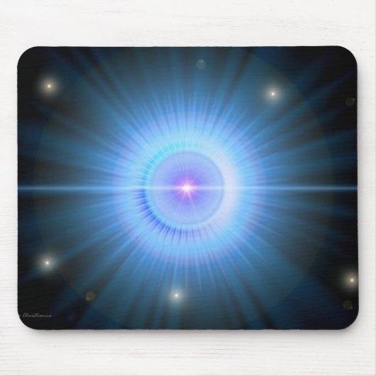 Folgen Sie dem blauer Stern ZUHAUSE Mousepad (Vorne)