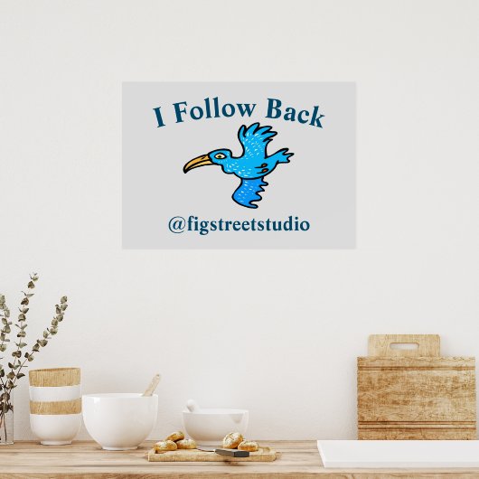 Folgen Sie dem Blue Bird, Poster (Küche)