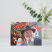 Folgen Sie dem Café Postcard Postkarte (Stehend Vorderseite)