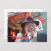 Folgen Sie dem Café Postcard Postkarte (Vorne/Hinten)