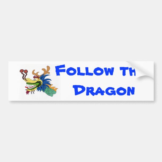 Folgen Sie dem Drachen Autoaufkleber (Vorne)