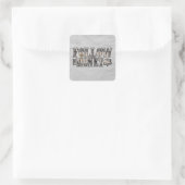 Folgen Sie dem Geld ~ Bill Quadratischer Aufkleber (Tasche)