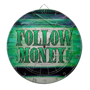 Folgen Sie dem Geld - Grunge Dartscheibe