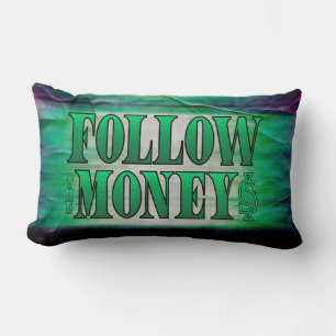 Folgen Sie dem Geld - Grunge Lumbar Kissen