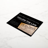 FOLGEN SIE DEM GESETZ FOLIEN FEIERTAGSPOSTKARTE (Gedreht)