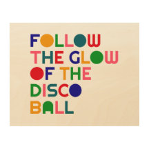 Folgen Sie dem Glühen der hölzernen Wand-Kunst des