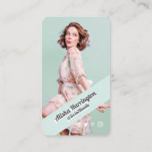 Folgen Sie dem Green Social Media Foto wie & Share Visitenkarte (Rückseite)