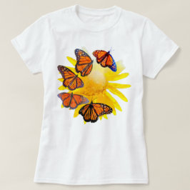 Folgen Sie dem hellen Wasserfarbenschmetterling T-Shirt