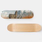 Folgen Sie dem Lama Skateboard (Horizontal)
