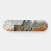 Folgen Sie dem Lama Skateboard (Horizontal)