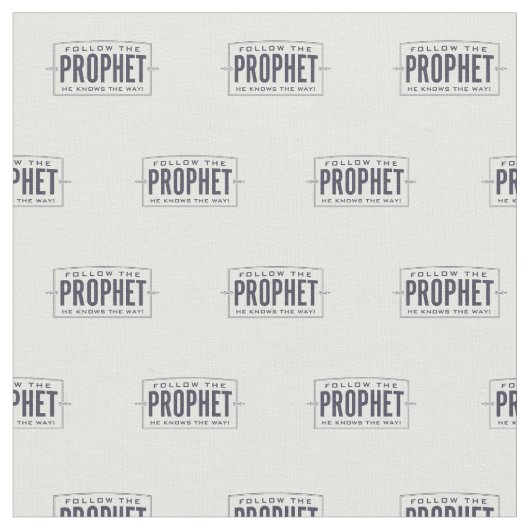Folgen Sie dem Prophet. Gewebe Stoff (Nahaufnahme)