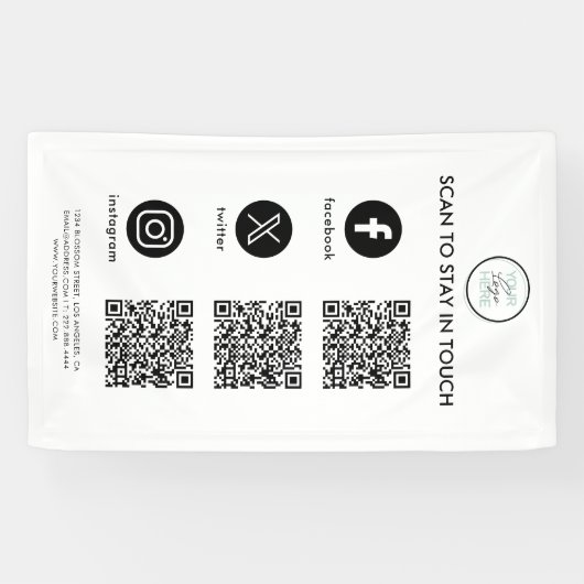 Folgen Sie dem QR Code Business von Social Media Banner (Horizontal)