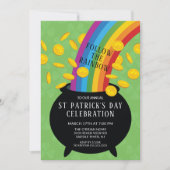 Folgen Sie dem Rainbow St Patrick's Day Party Einladung (Vorderseite)