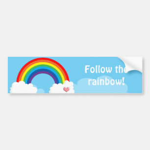 Folgen Sie dem Regenbogen-Autoaufkleber Autoaufkleber