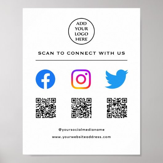 Folgen Sie dem Scan Me Connect mit unserem QR-Code Poster (Vorne)