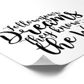 Folgen Sie dem Sprichwort Ihrer Träume, Pfeil Poster (Ecke)