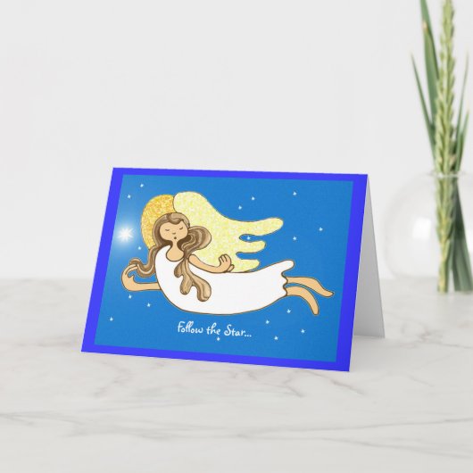 Folgen Sie dem Stern... Feiertagskarte (Vorderseite)
