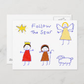 Folgen Sie dem Stern Postkarte (Vorne/Hinten)