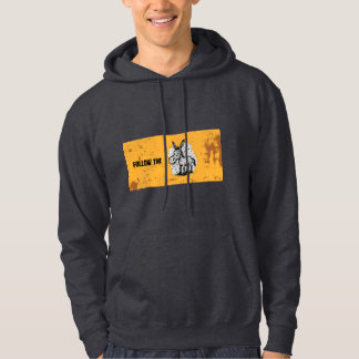 Folgen Sie dem weißen Donkey-Kapuzinerkloster Hoodie