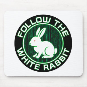 Folgen Sie dem Weißen Rabbi Mousepad