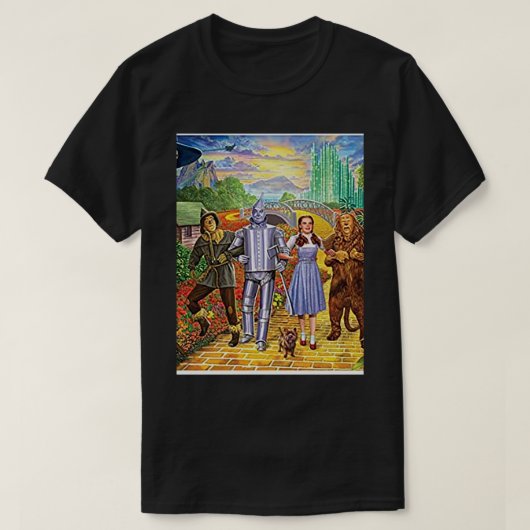 Folgen Sie dem Yellow Brick Road Wizard von Oz T-Shirt (Design vorne)