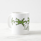 Folgen Sie den Eidechsen-Tassen Kaffeetasse (Vorderseite Links)