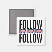 Folgen Sie den folgenden 3 Flags Magnet (Vorderseite/Rückseite)