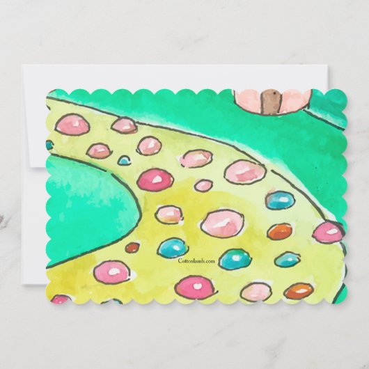 Folgen Sie der Candy Land Road Einladung (Rückseite)