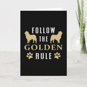 Folgen Sie der Golden Rule Retriever Dog Lover Fun Karte
