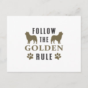Folgen Sie der Golden Rule Retriever Dog Lover Fun Postkarte