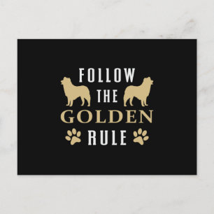 Folgen Sie der Golden Rule Retriever Dog Lover Fun Postkarte